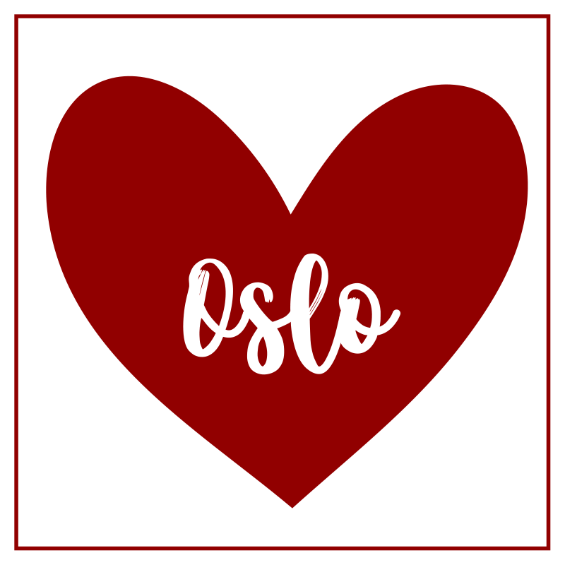 Heart oslo vinilne preproge z napisom - TenStickers