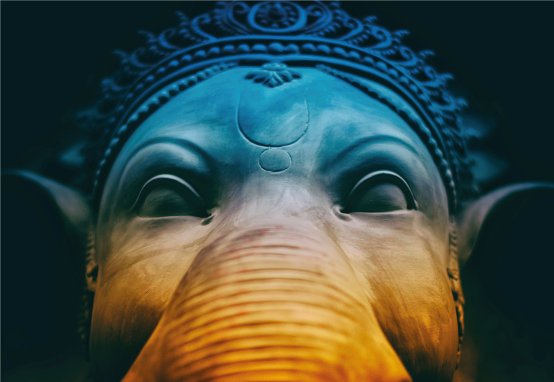 Eterični slonji obrazi Etnične vinilna preproga - TenStickers