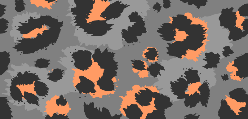 Krepki vzorec geparda vinilni tepih s potiskom živali - TenStickers