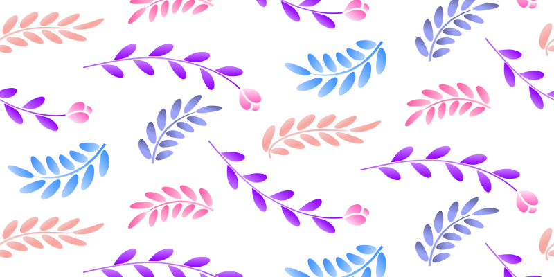 Botanični listni element cvetlična vinilna preproga - TenStickers