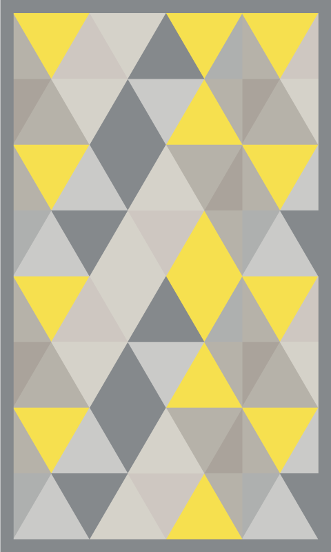 Grey and yellow triangles vinilne preproge - TenStickers