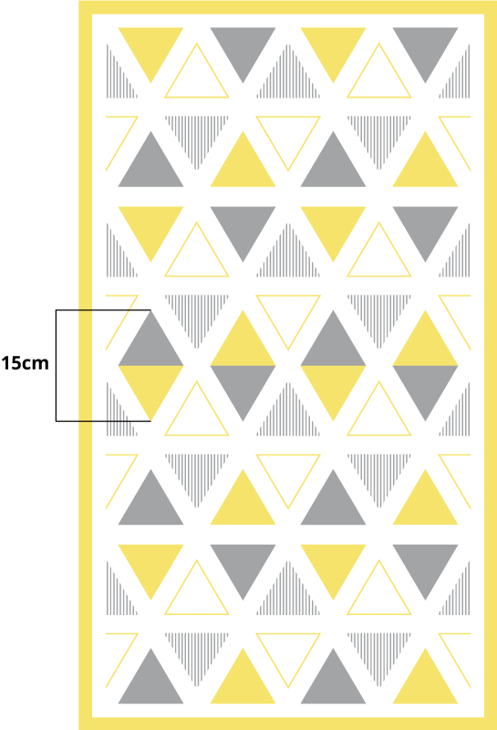 Yellow triangle pattern vinilne preproge - TenStickers