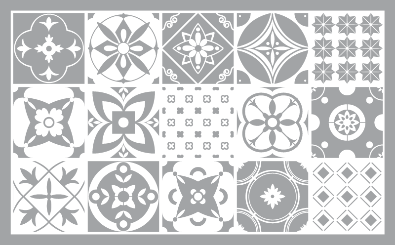 Svetleča vinilna preproga iz pantone ploščic - TenStickers