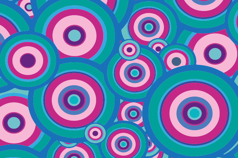 Colorful circular motifs vinilne preproge z vzorci - TenStickers