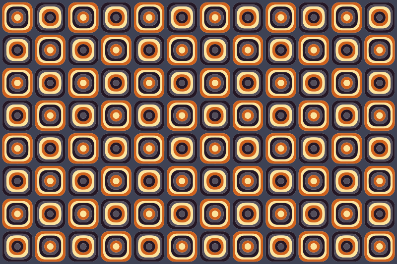 Retro krožni vzorec Vinilna preproga za dnevno sobo - TenStickers