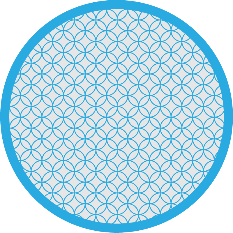 Circular blue elegant pattern vinilne preproge - TenStickers