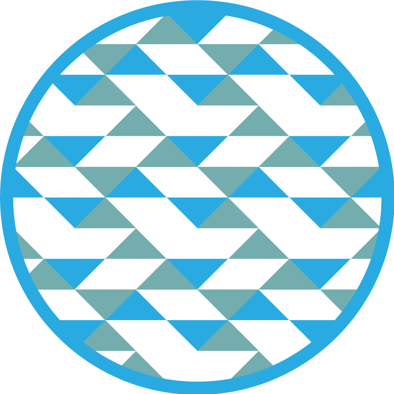 Modra majhna trikotnika preproga iz ploščic - TenStickers