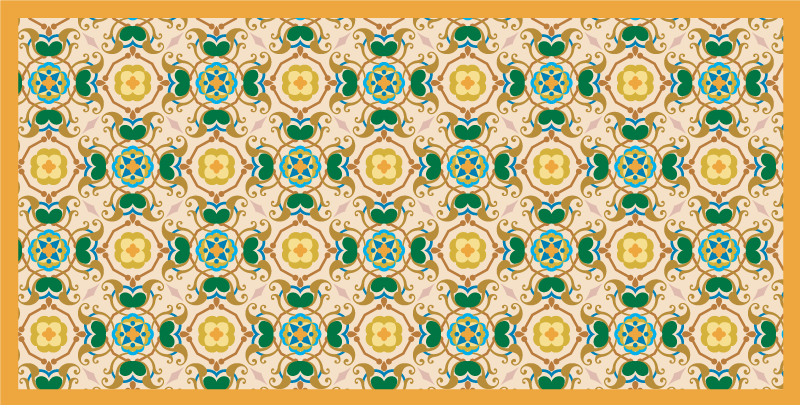 Turški mozaik ploščice učinek vinil preprogo - TenStickers