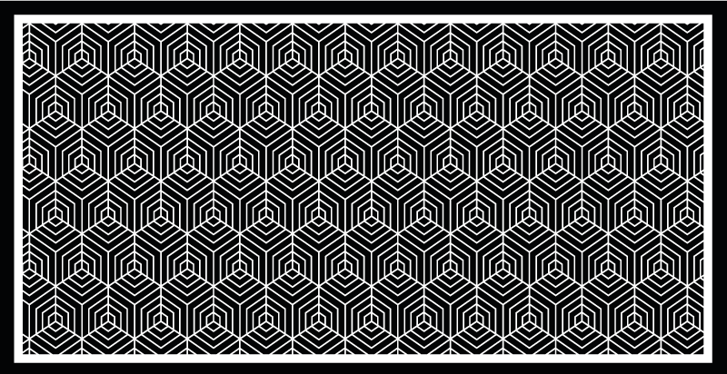 Hexagon configuration vinilne preproge z vzorci - TenStickers