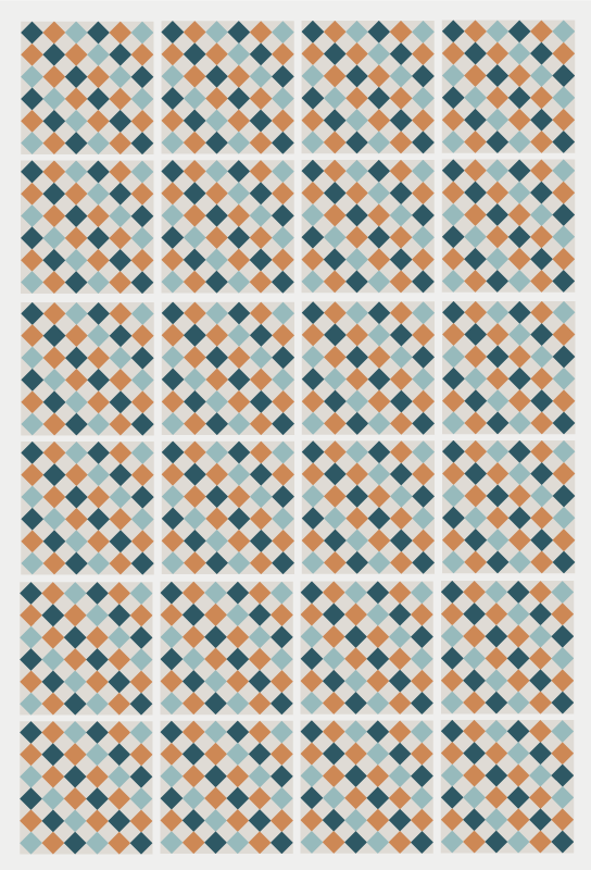 Pisane ploščice mozaik vinil preproga - TenStickers