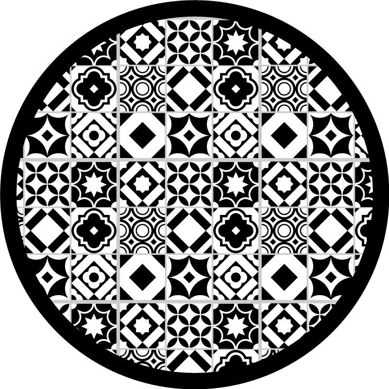 Monochrome motif vinilna mozaik preproga - TenStickers