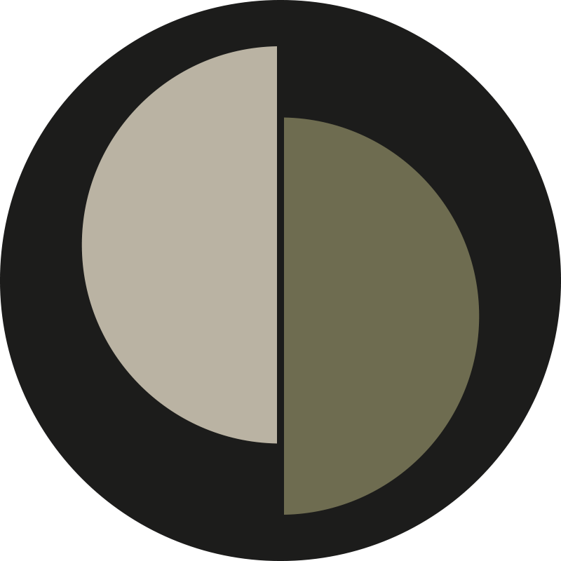 Two-tone oval minimalistična vinilna preproga - TenStickers