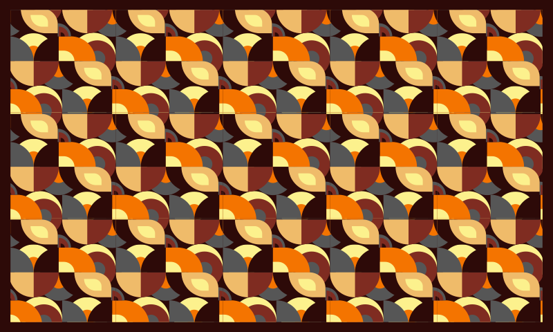 Barvite ukrivljene oblike Vinilna preproga za dnevno sobo - TenStickers