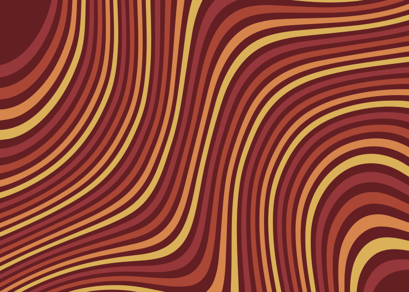 Vintage preproga 70-ih mavričnih valov - TenStickers