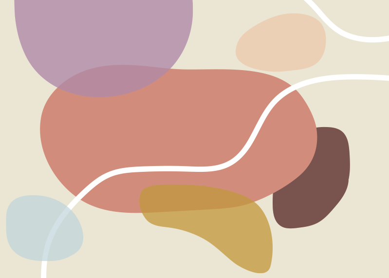 Organske oblike sodobne vinilne preproge - TenStickers