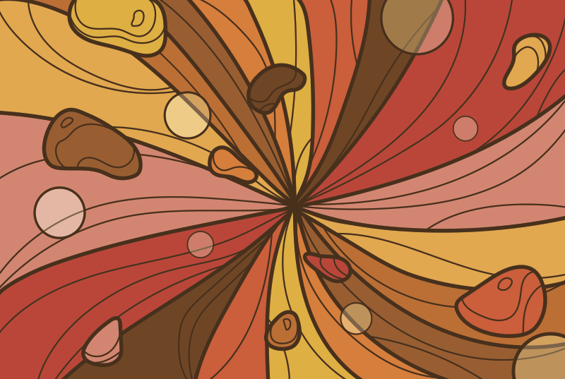 Vrtinčasta roža Vintage vinilna preproga - TenStickers