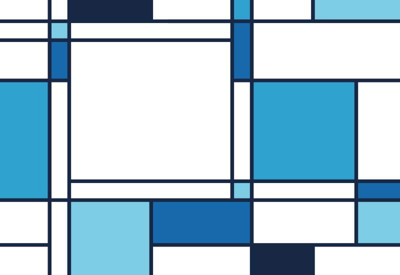 Modri geometrijski motiv sodobne vinilne preproge - TenStickers