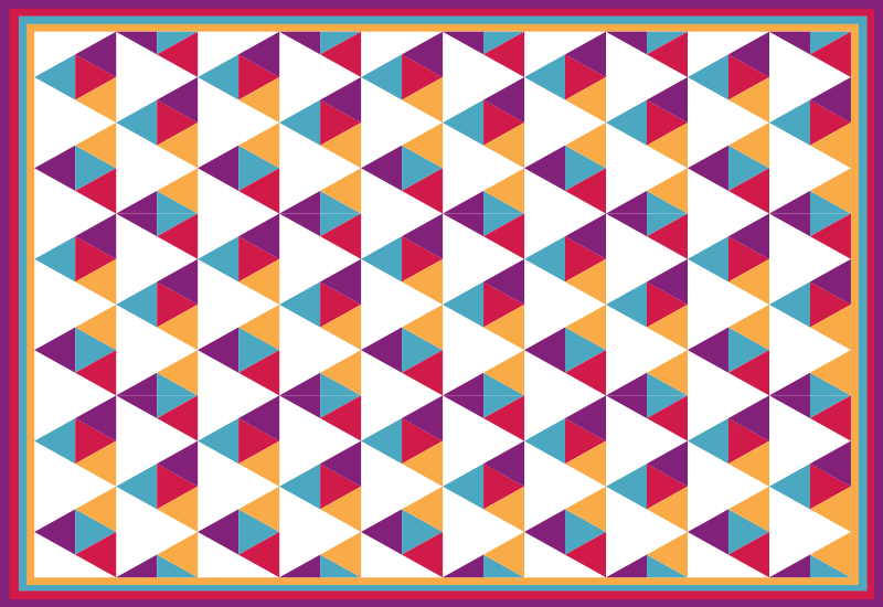 Vibrant triangular motif vinilne preproge z vzorci - TenStickers