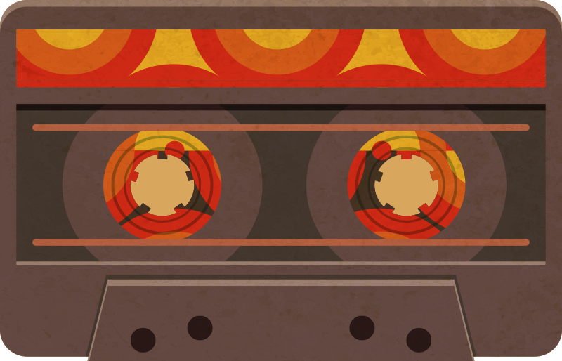 Ilustracija retro kasete sodobne vinilne preproge - TenStickers