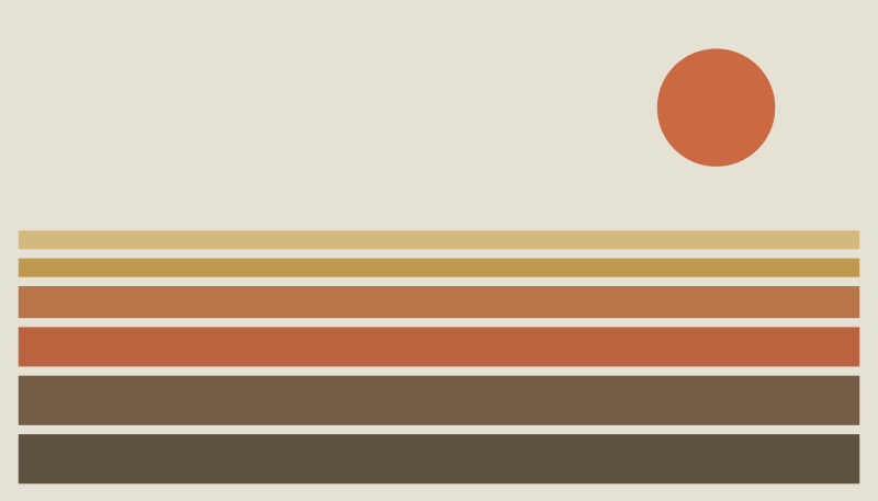 Vzorec sončnega zahoda Vinilne preproge za spalnico - TenStickers