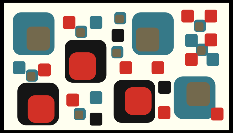 Colorful abstract squares vinilne preproge z vzorci - TenStickers