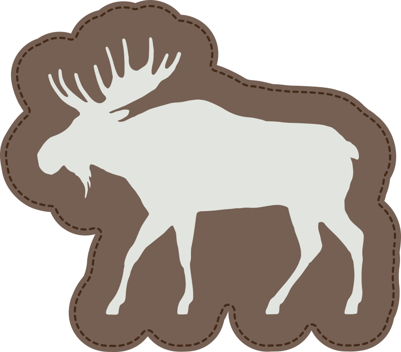 Moose silhouette tepih z živalskim potiskom - TenStickers