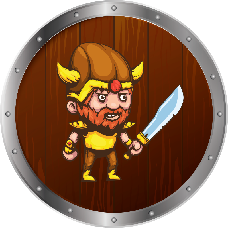 Viking warrior on brown surface vinilne preproge - TenStickers