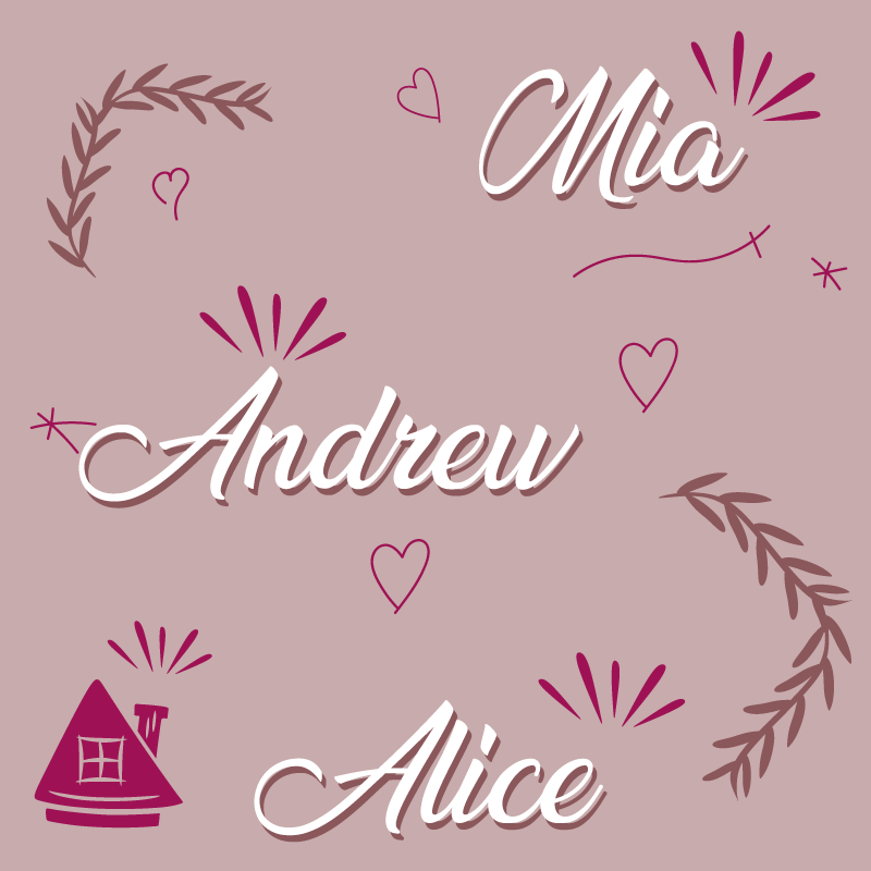 Predpražnik družinski člani osebna podloga - TenStickers