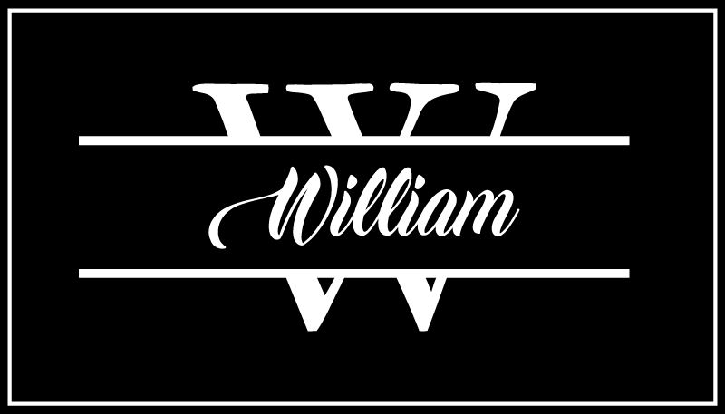 Elegantno ime in začetnica po meri sodobne vinilne preproge - TenStickers