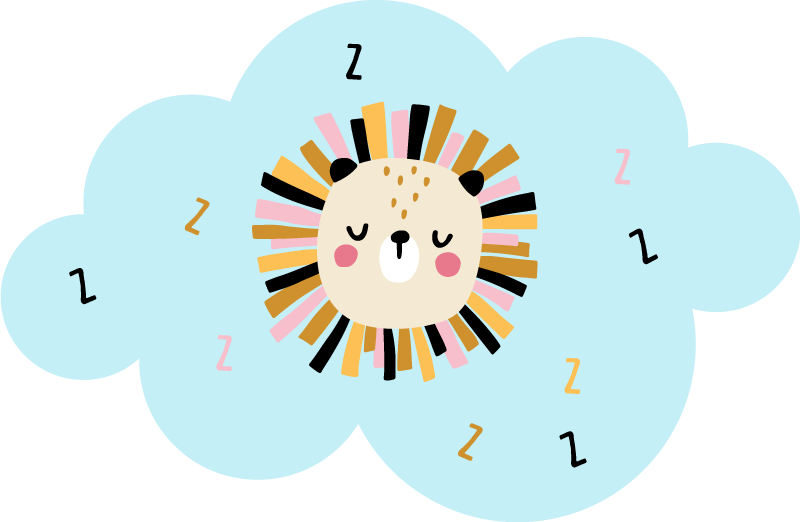 Otroški zaspani lev otroška preproga iz vinila - TenStickers