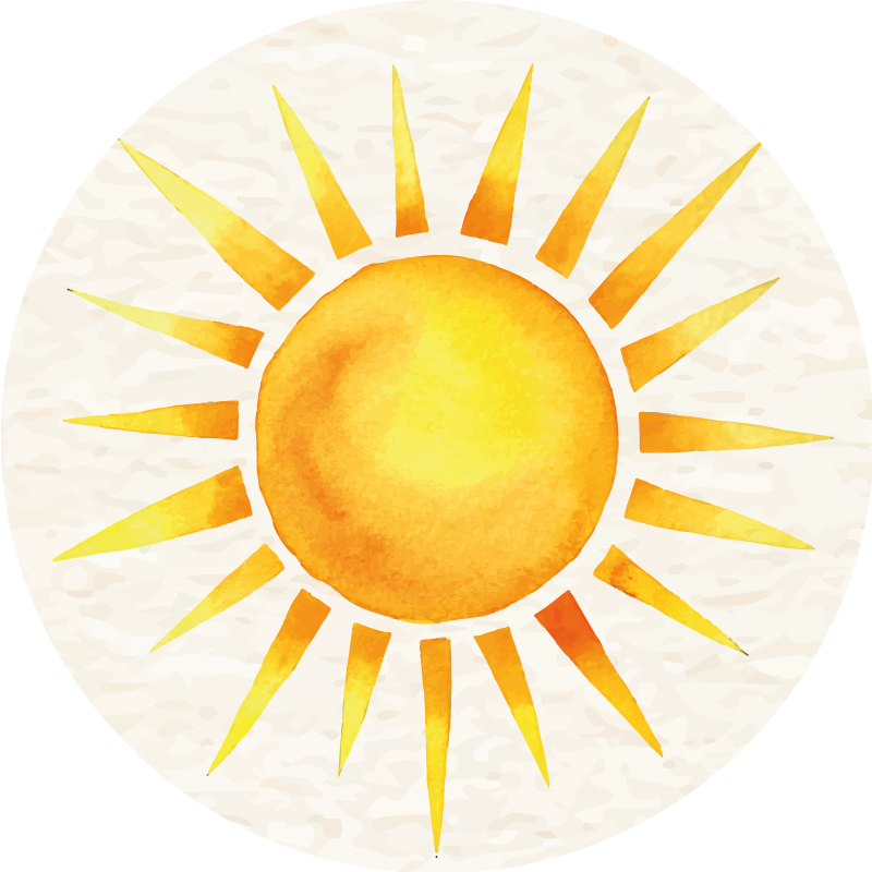 Sončni izbruh Naravne vinilnea preproga - TenStickers