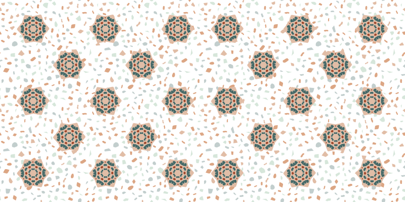 Teraco s podstavki iz teksture cvetja - TenStickers