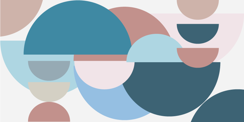 Circular shapes variation vinilne preproge z vzorci - TenStickers
