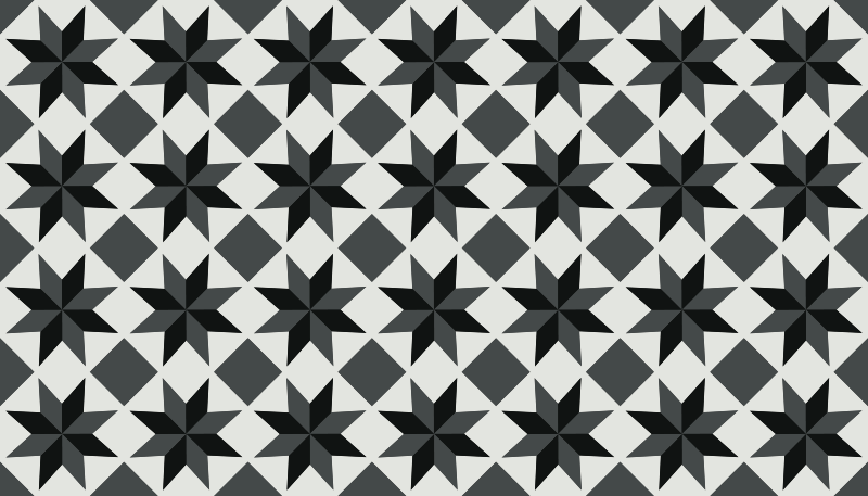 Motiv črnih zvezd Vinilna preproga za kuhinjo - TenStickers