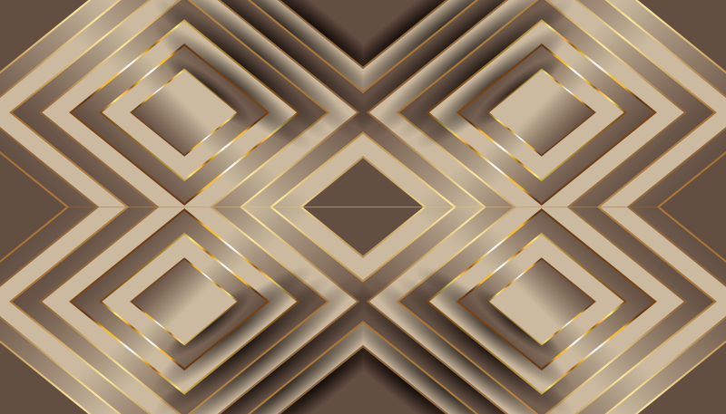 Krem in rjave mozaične ploščice vplivajo na vinil preprogo - TenStickers