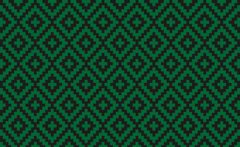 Zeleni diamantni vzorec Vinilna preproga za kuhinjo - TenStickers