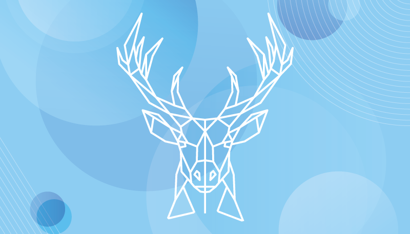 Geometrijska jelenova glava Tepih z živalskim potiskom - TenStickers