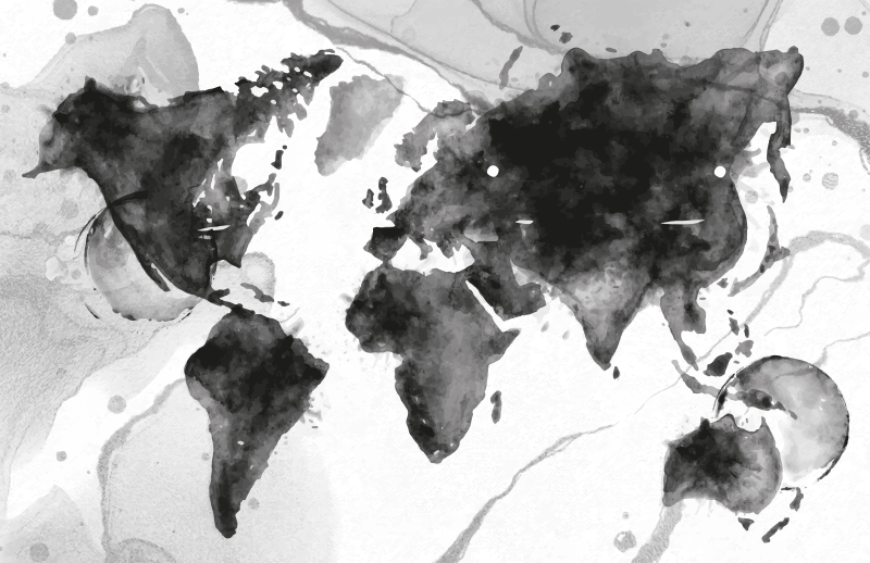 Abstract map illustration vinilna preproga sveta - TenStickers