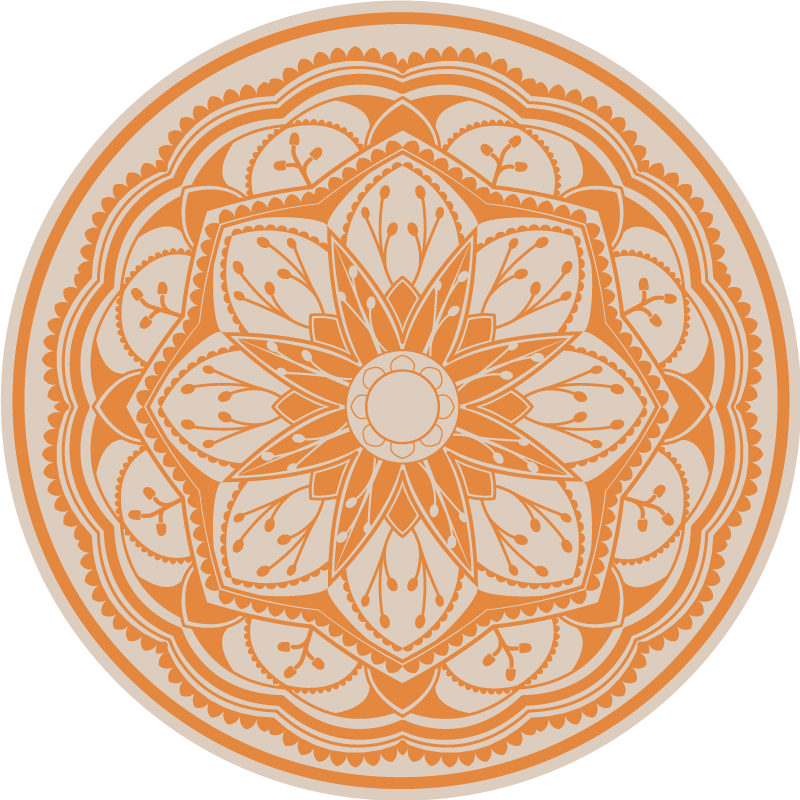 Eleganten okrogel motiv Vinilna preproga mandala - TenStickers