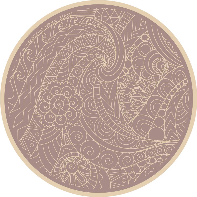 Zapleten krožni motiv Vinilna preproga mandala - TenStickers
