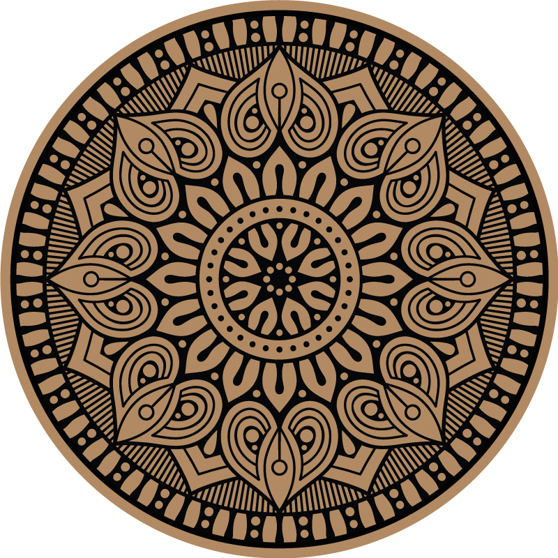 Sophisticated motif vinilna preproga mandala - TenStickers