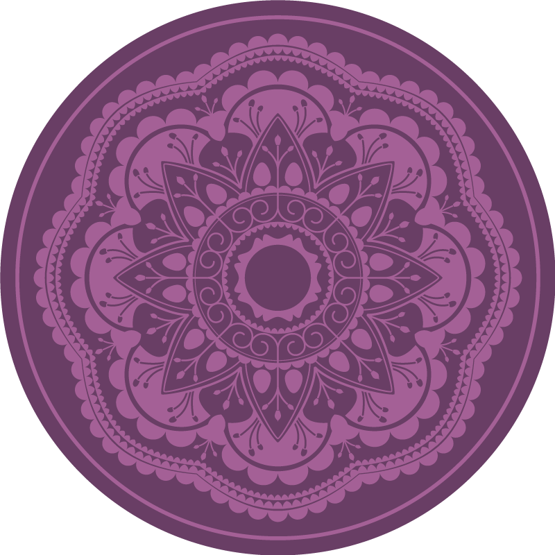 Velika mandala v srednji mandali vinil preproga - TenStickers
