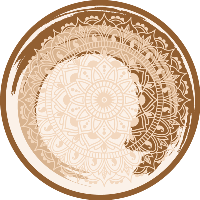 Eleganten bež motiv Vinilna preproga mandala - TenStickers