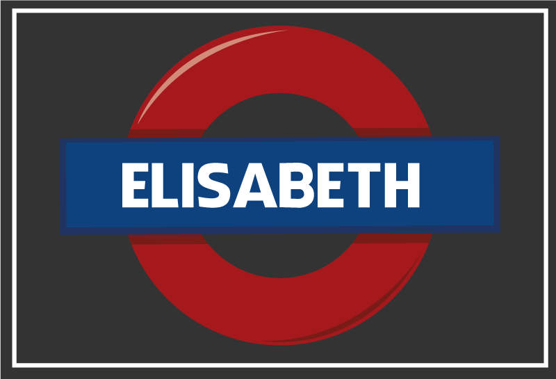 Podzemni znak Vinilna preproga z imeni - TenStickers