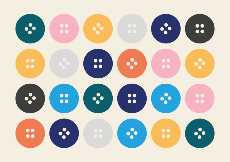 Pisani gumbi otroška igralna podloga - TenStickers