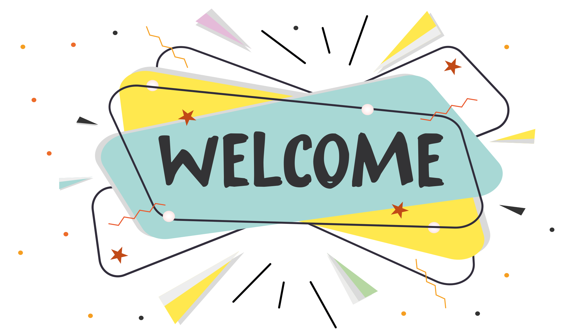 Abstraktna dobrodošlica Vinilna preproga za vhod - TenStickers