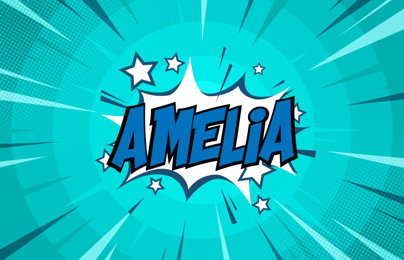 Ime v stripovskem slogu Vinilna preproga za najstnike - TenStickers