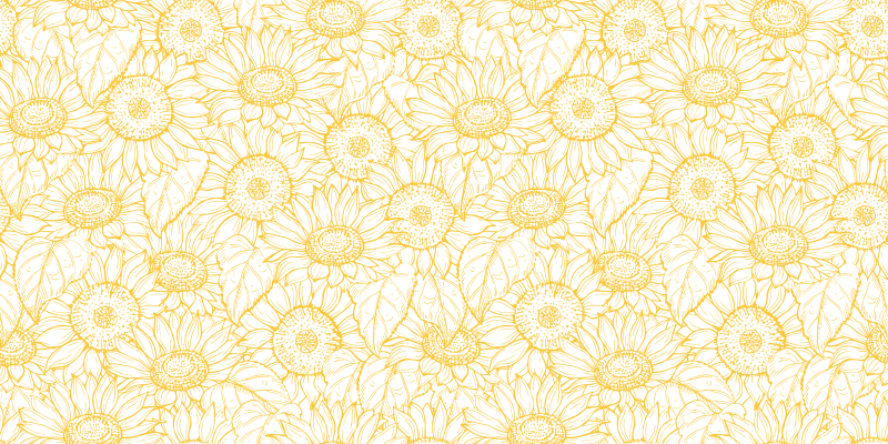 Sunflower motif cvetlična vinilna preproga - TenStickers