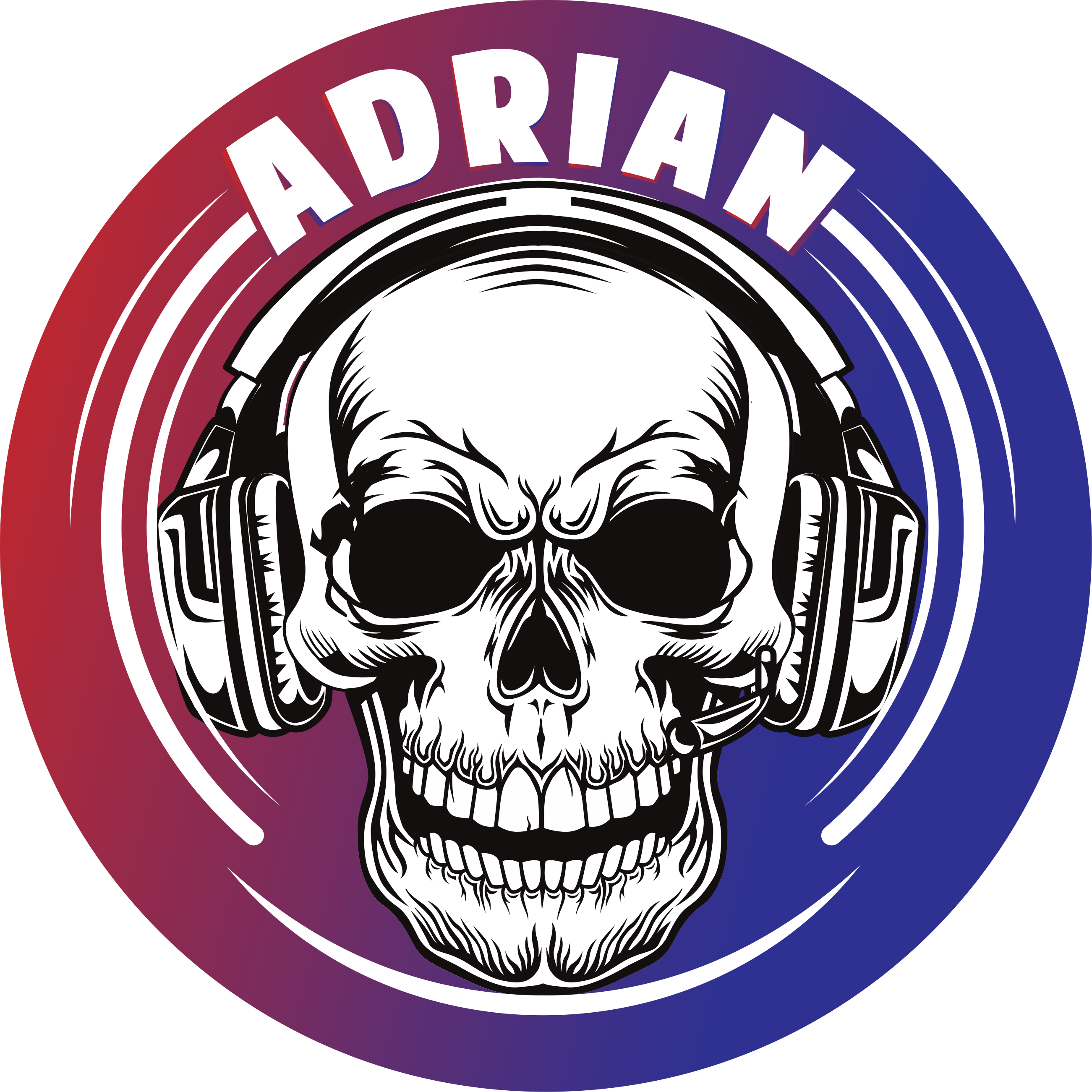 Slušalke po meri z lobanjo Vinilna preproga za najstnike - TenStickers