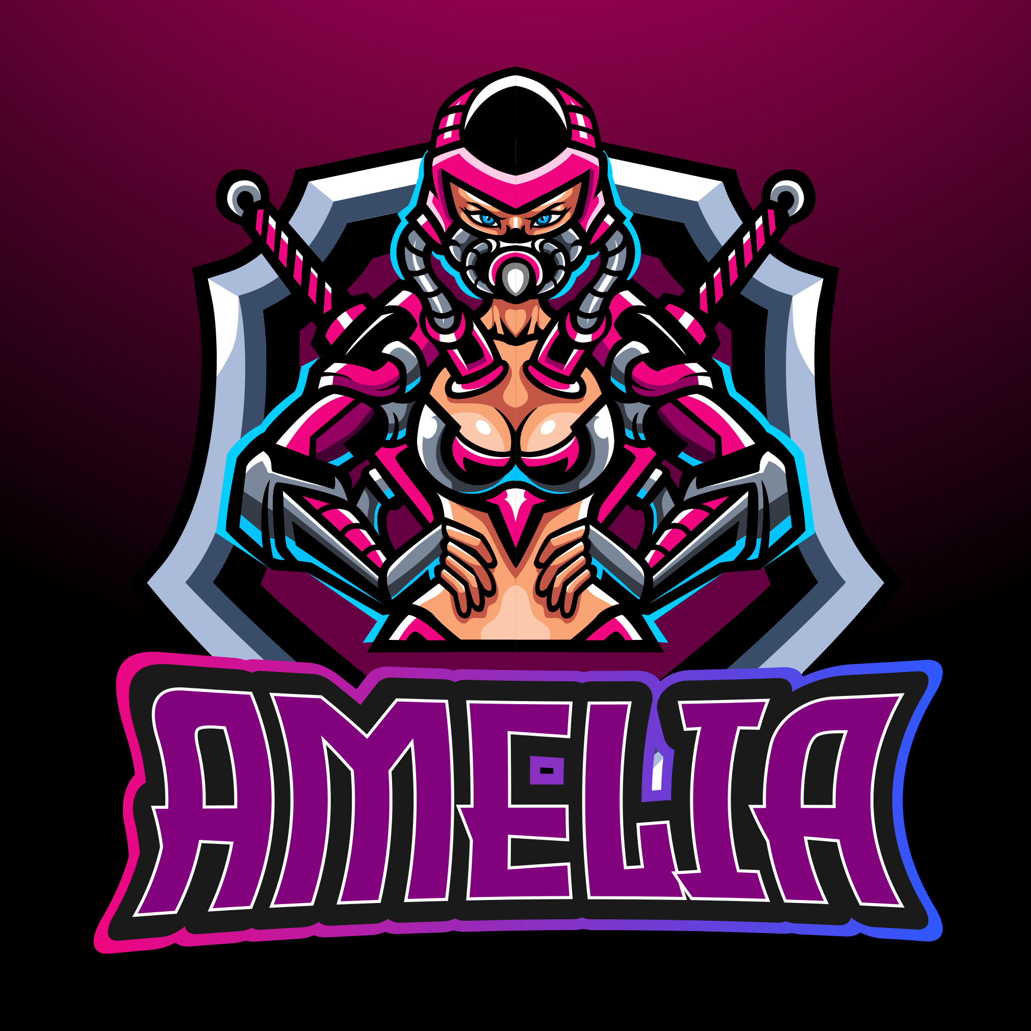 Igralna junakinja z imenom Vinilna preproga za najstnike - TenStickers